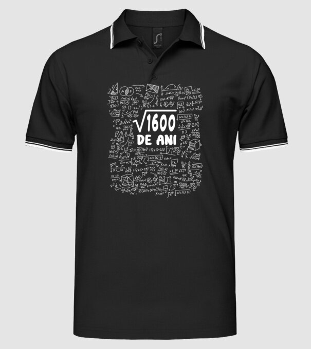 √1600 de ani model negru pe tricou