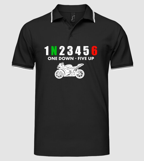 1N23456 model negru pe tricou