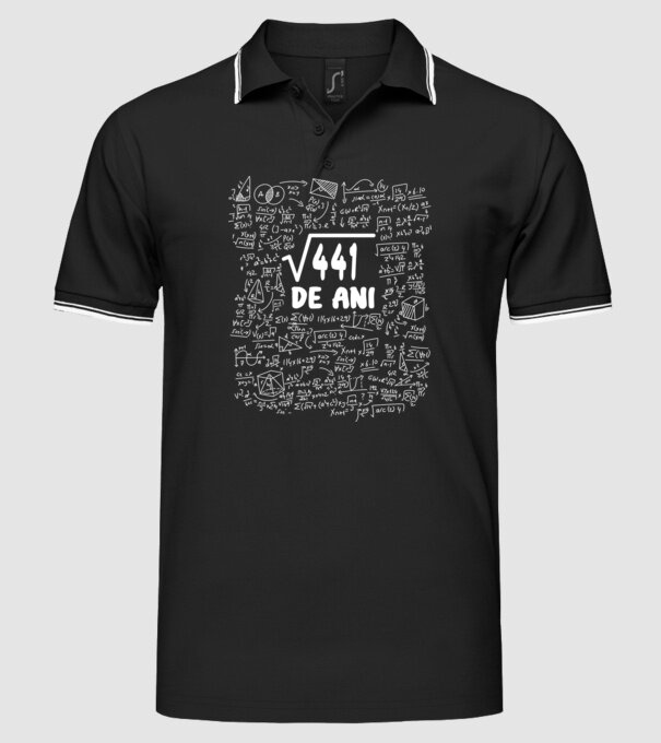 √441 de ani model negru pe tricou
