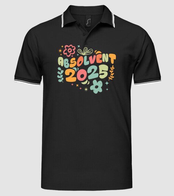 Absolventa 2025 model negru pe tricou