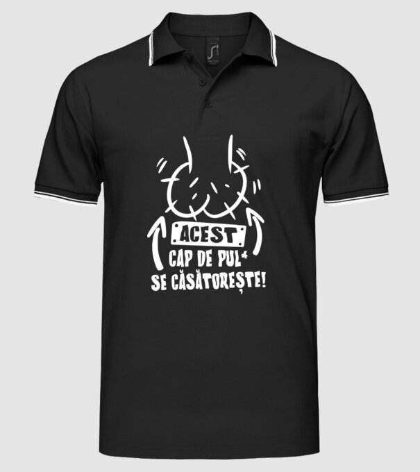 acest - cap de pulă - se căsătorește! model negru pe tricou
