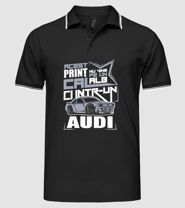Acest prinț nu vine pe un cal alb, ci într-un Audi model negru pe tricou