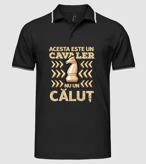 Acesta este un cavaler, nu un căluț model negru pe tricou