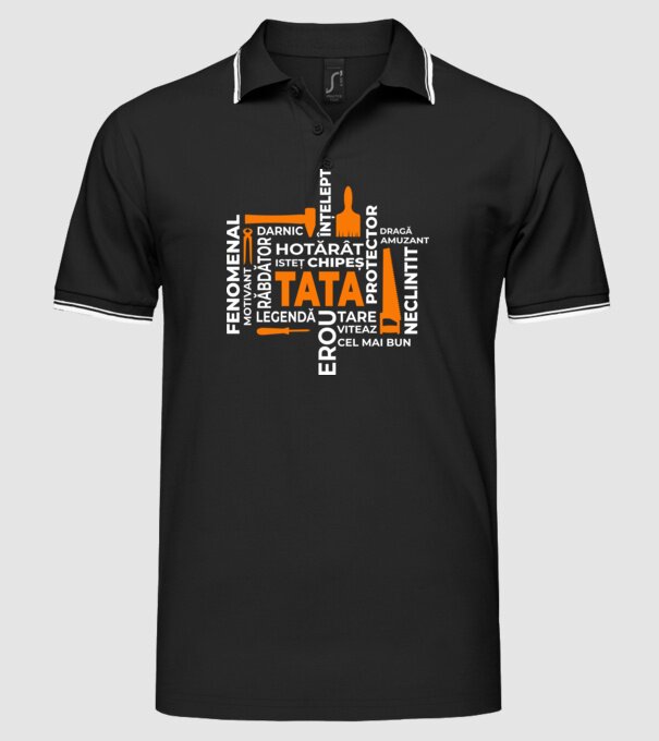 Acronimele tatălui model negru pe tricou