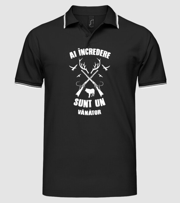 Ai încredere, sunt un vânător model negru pe tricou