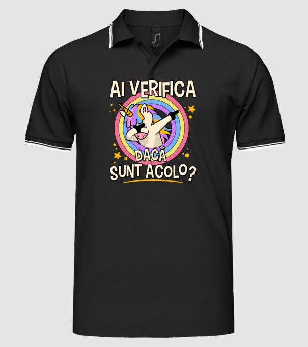 Ai verifica dacă sunt acolo? model negru pe tricou