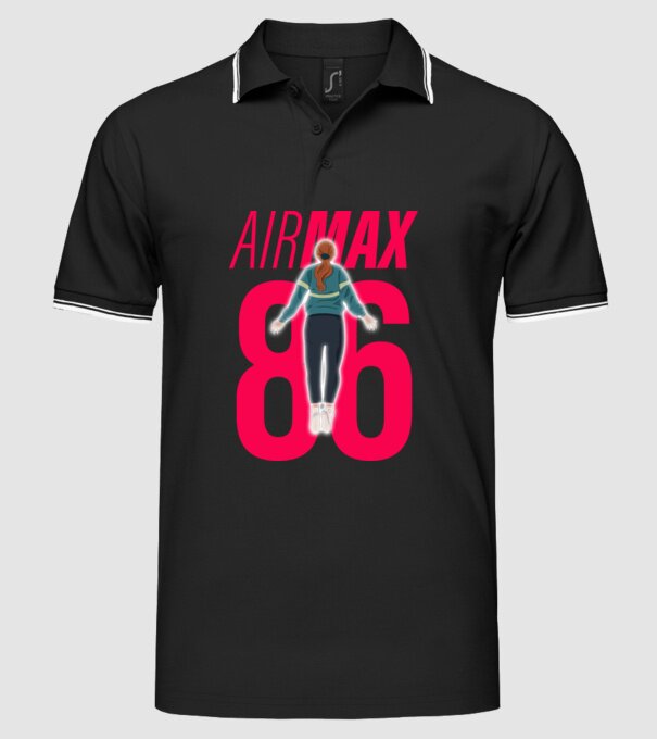 air max 86 stranger things model negru pe tricou