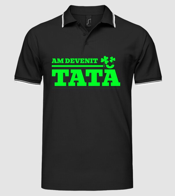 am devenit tată model negru pe tricou