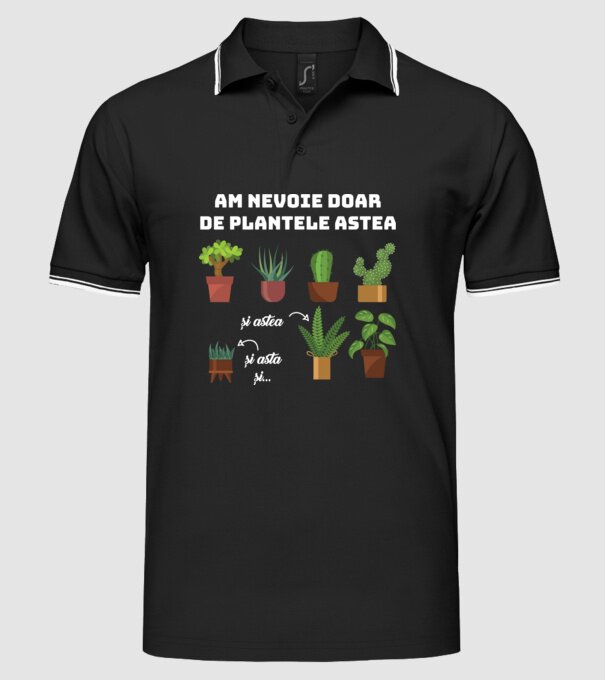 am nevoie doar de plantele astea model negru pe tricou