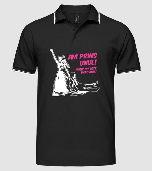 Am prins unul Nimic nu este imposibil model negru pe tricou