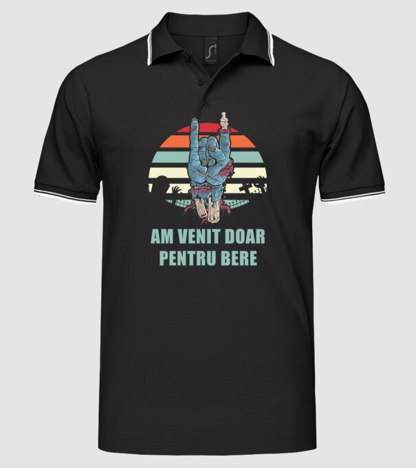 Am venit doar pentru bere model negru pe tricou