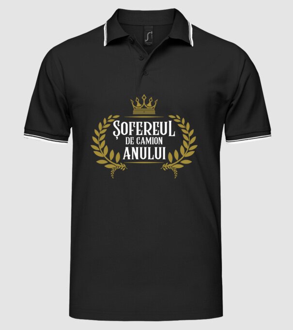 Anului Șofereul de camion model negru pe tricou