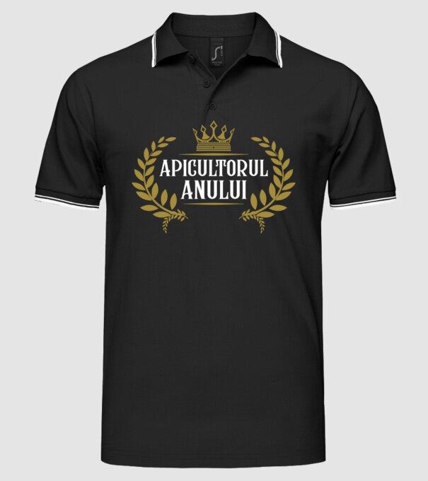 apicultorul anului model negru pe tricou