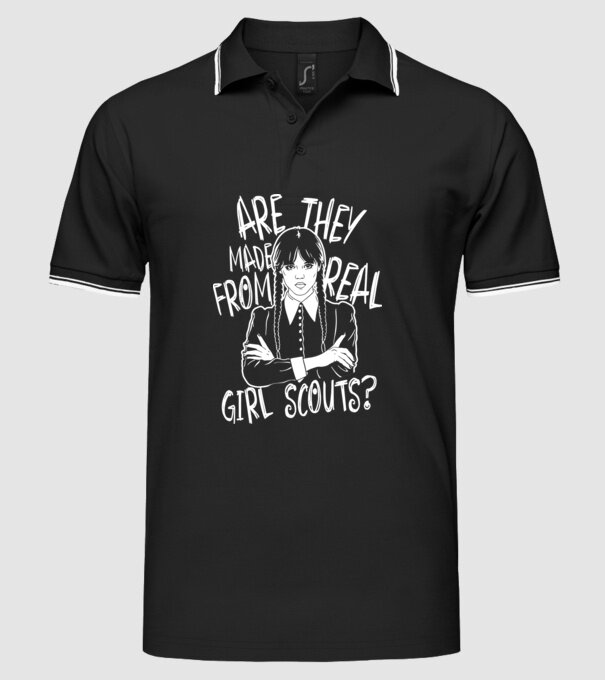 Are the made from real girl scouts model negru pe tricou
