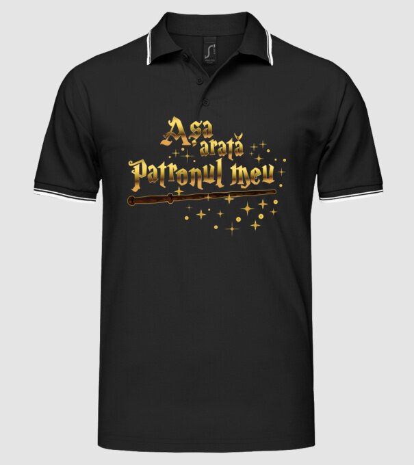 Așa arată patronul meu model negru pe tricou