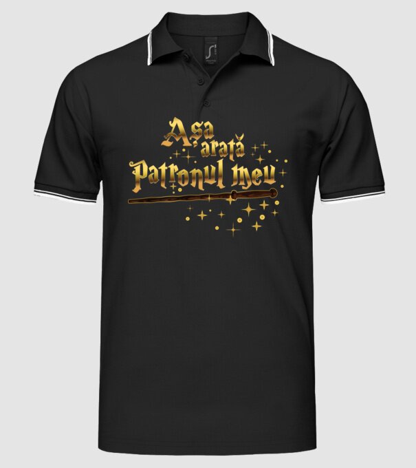 Așa arată patronul meu model negru pe tricou