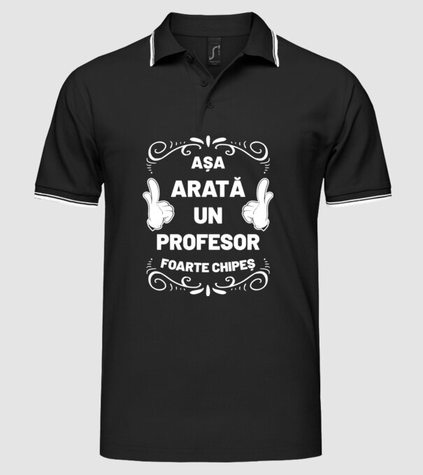 Așa arată un profesor foarte chipeș model negru pe tricou