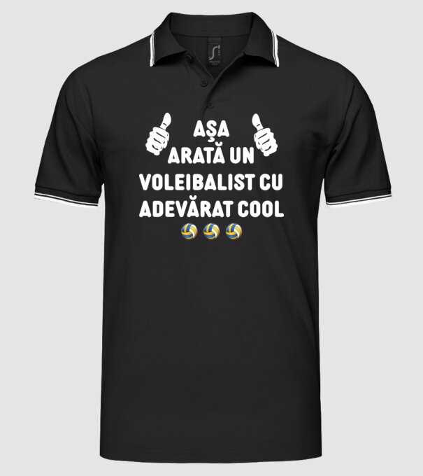 Așa arată un voleibalist cu adevărat cool model negru pe tricou