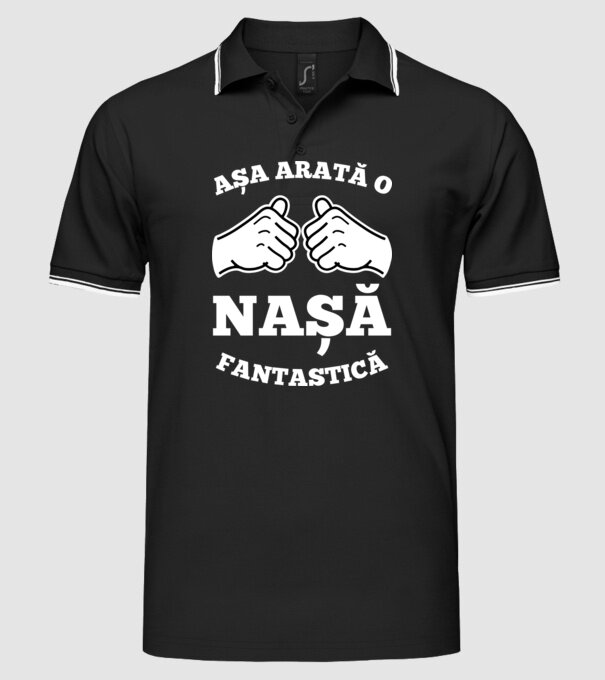 Așa arată o nașă fantastică model negru pe tricou