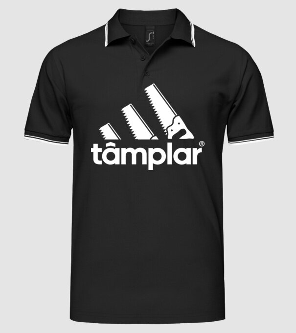 tâmplar model negru pe tricou