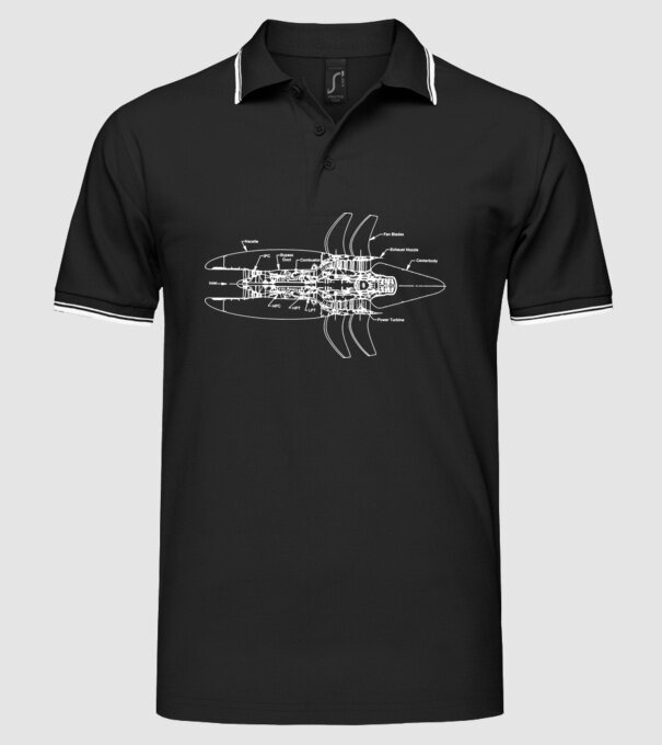 Avioane model negru pe tricou