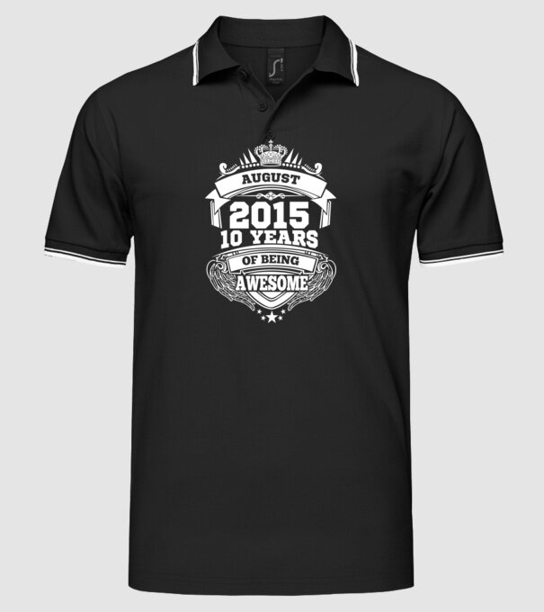 Awesome being of august 2015 model negru pe tricou