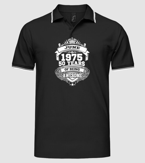 Awesome being of june 1975 model negru pe tricou