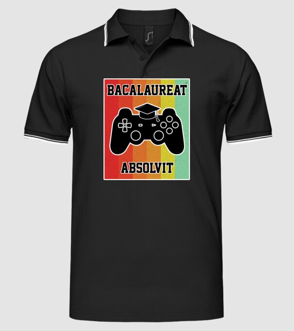 bacalaureat absolvit model negru pe tricou