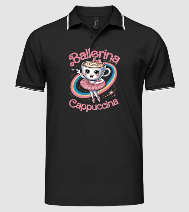 Ballerina Cappuccina model negru pe tricou