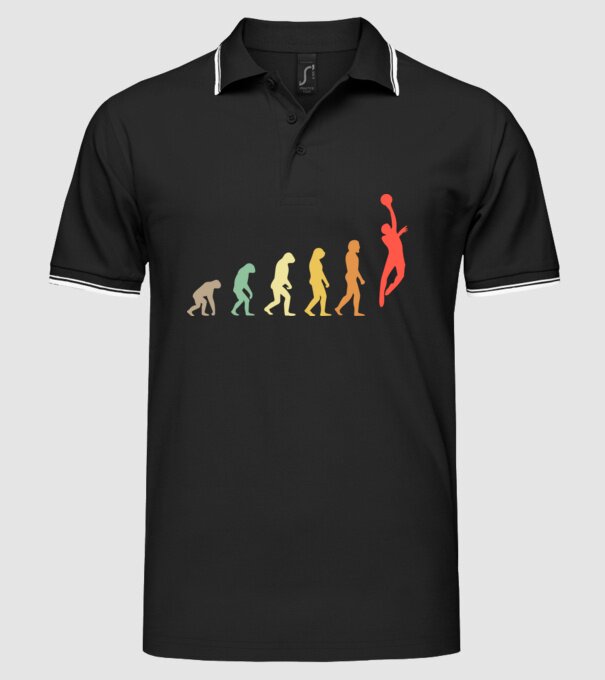 Basketball evolution model negru pe tricou