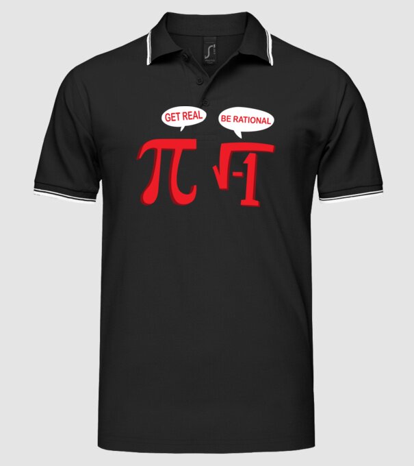 Be rational PI model negru pe tricou