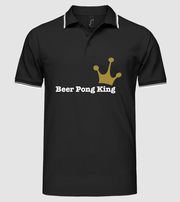 Beerpong model negru pe tricou