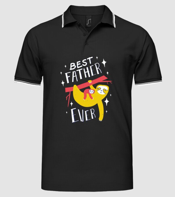 Best father model negru pe tricou