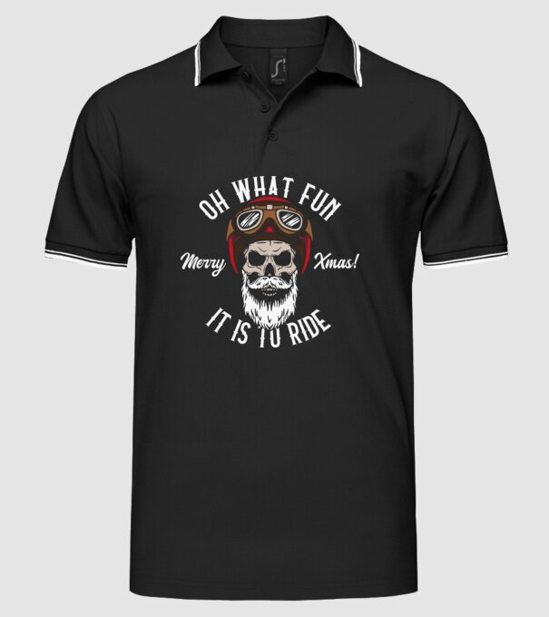 Biker Skull model negru pe tricou