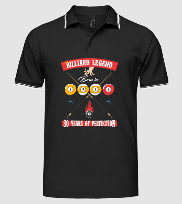 Billiard legend born in 1993 model negru pe tricou