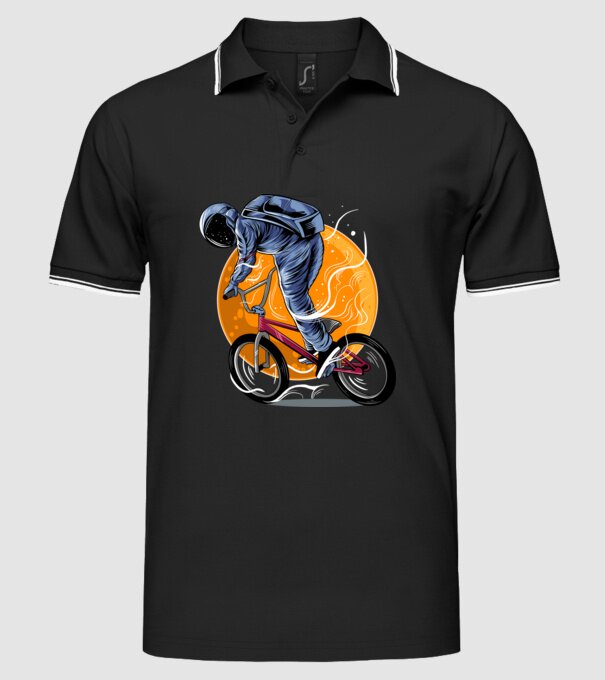 BMX space model negru pe tricou