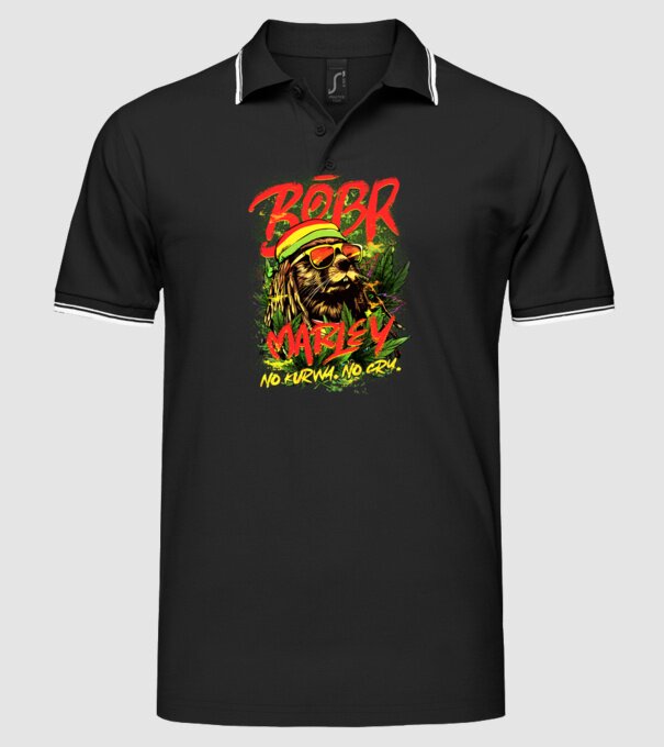 BÓBR MARLEY model negru pe tricou