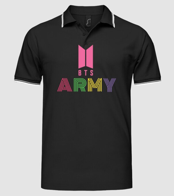 BTS ARMY model negru pe tricou