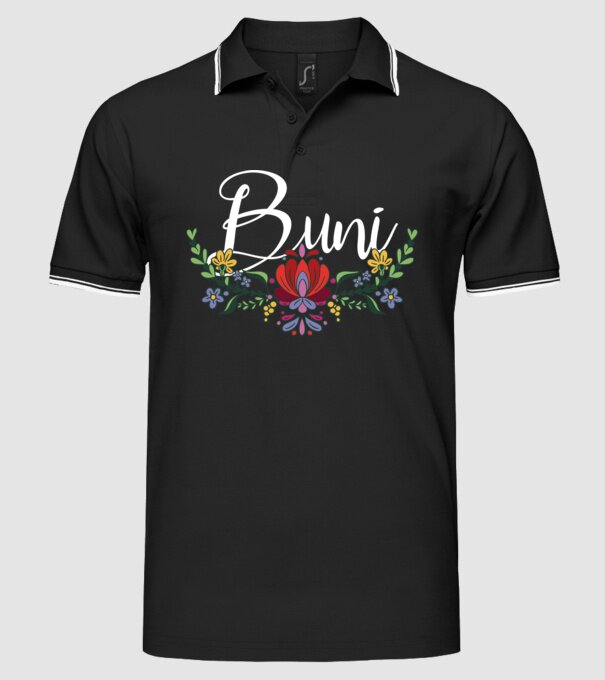 Buni model negru pe tricou