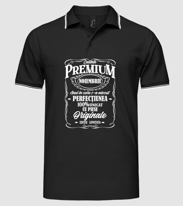 calitate premium -noiembrie - anul în care s-a născut - perfecțiunea - 100% unicat, cu piese originale, ediție limitată model negru pe tricou
