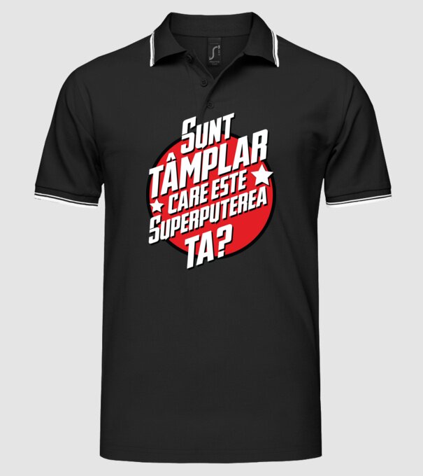 sunt tâmplar, care este superputerea ta? model negru pe tricou