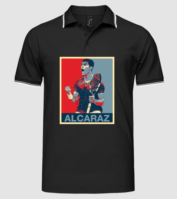 Carlos Alcaraz model negru pe tricou