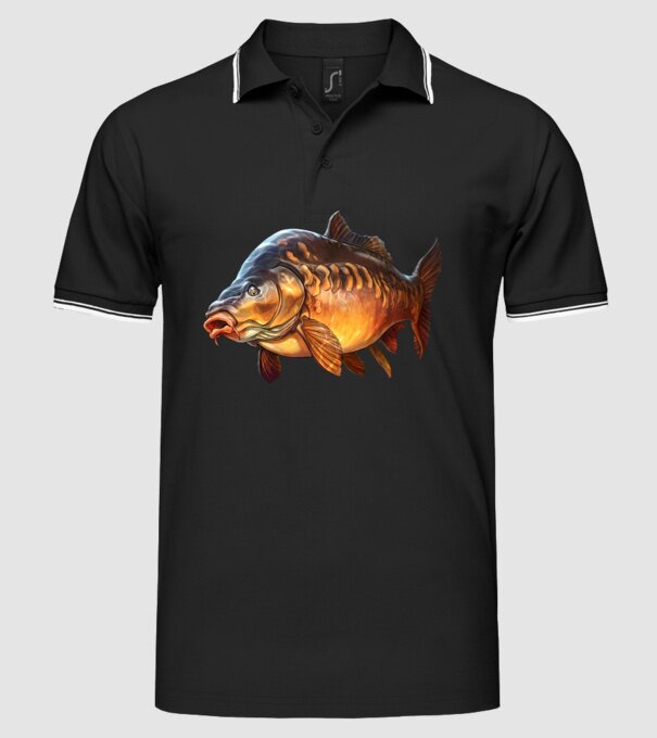 Carp model negru pe tricou