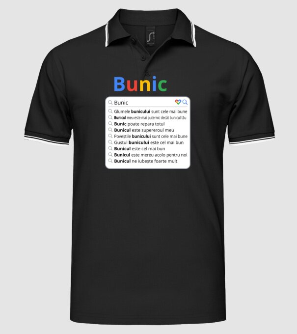 căutare Google Bunic model negru pe tricou