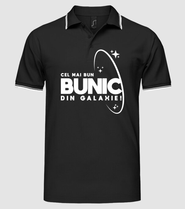 Cel mai bun bunic din Galaxie! model negru pe tricou