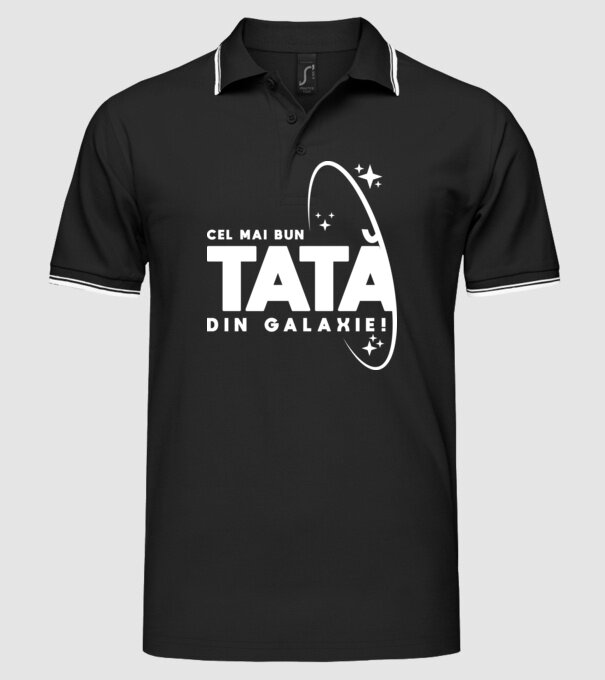 Cel mai bun tată din Galaxie! model negru pe tricou