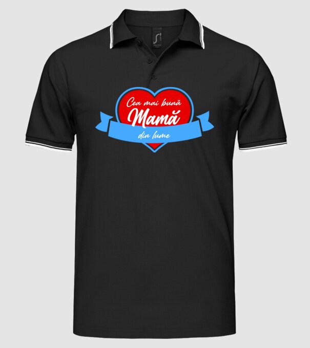 Cea mai bună mamă din lume model negru pe tricou