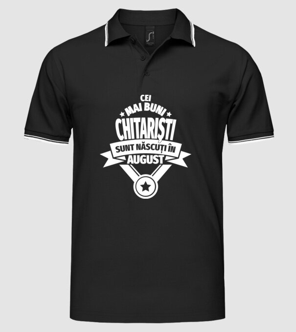 Cei mai buni chitariști sunt născuți în august model negru pe tricou