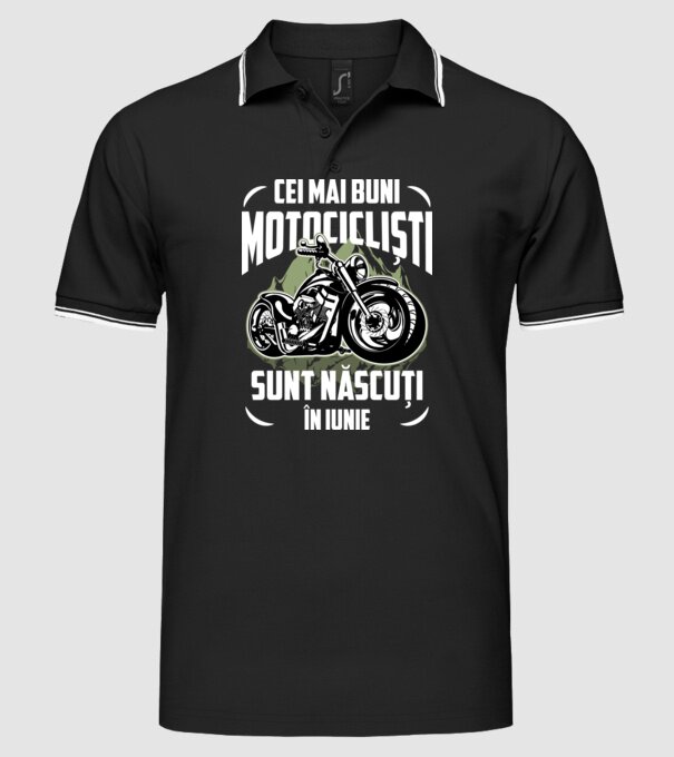 Cei mai buni motocicliști sunt născuți în Iunie model negru pe tricou