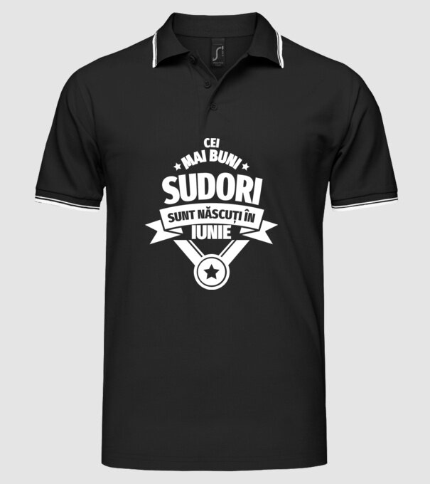 Cei mai buni sudori sunt născuți în Iunie model negru pe tricou